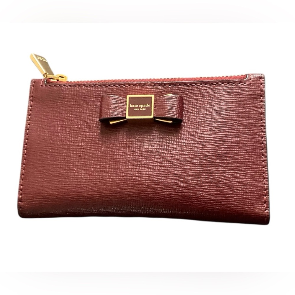 Kate Spade ♠️ Burgundy Leather Wallet